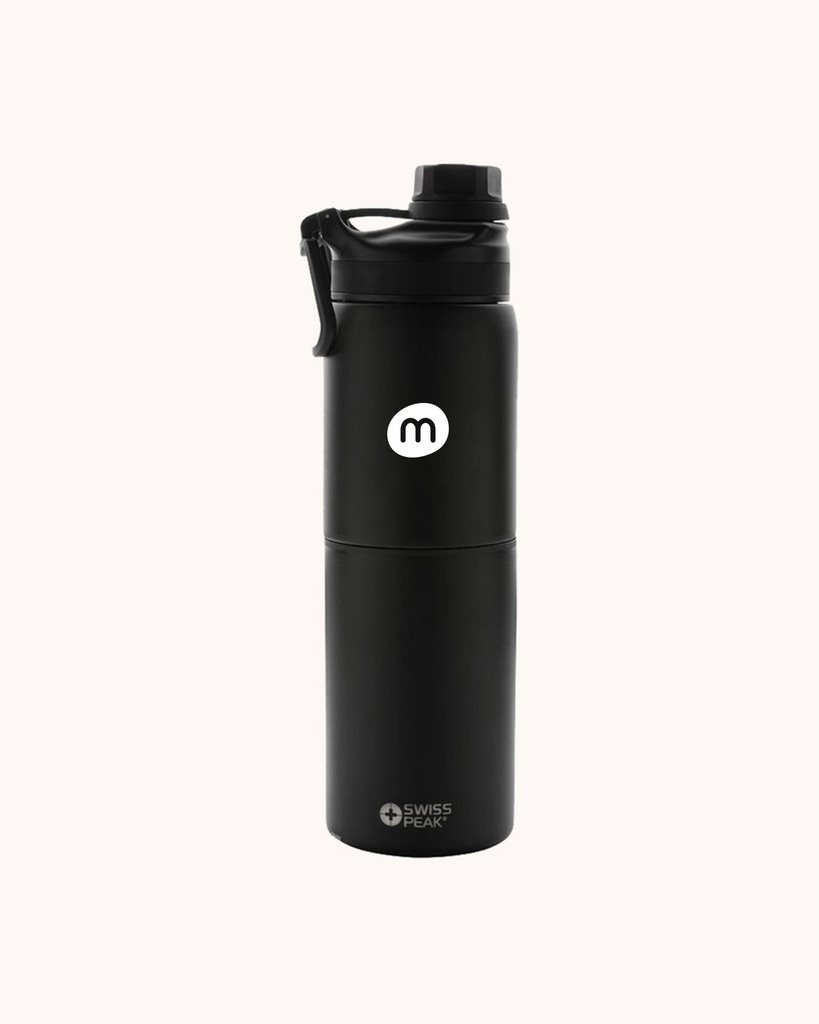 Edelstahl 2-in-1-Flasche mit Griff Swiss Peak