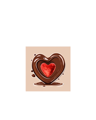 Tarjeta con Corazón de Chocolate