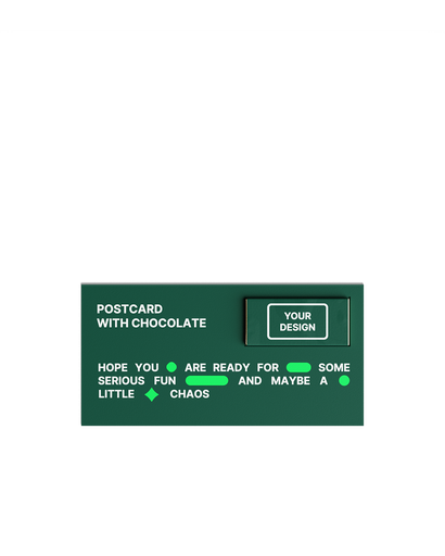 Postal con chocolate 